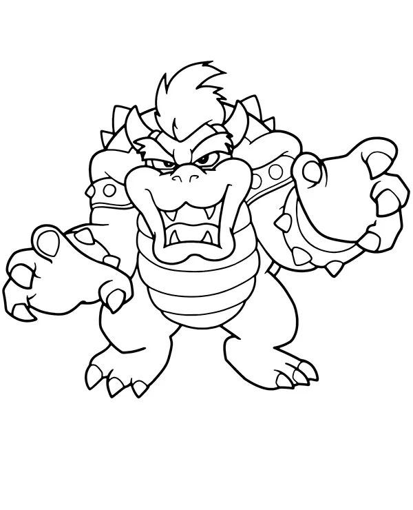 malowanka mario z bowser