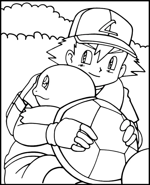 malowanka pokemon ash ketchum