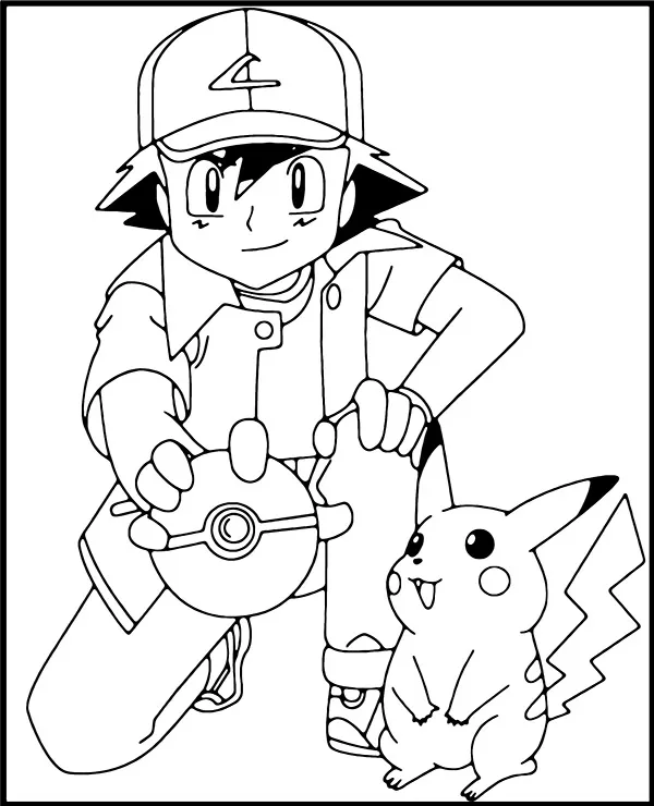 malowanka pokemon red pikachu