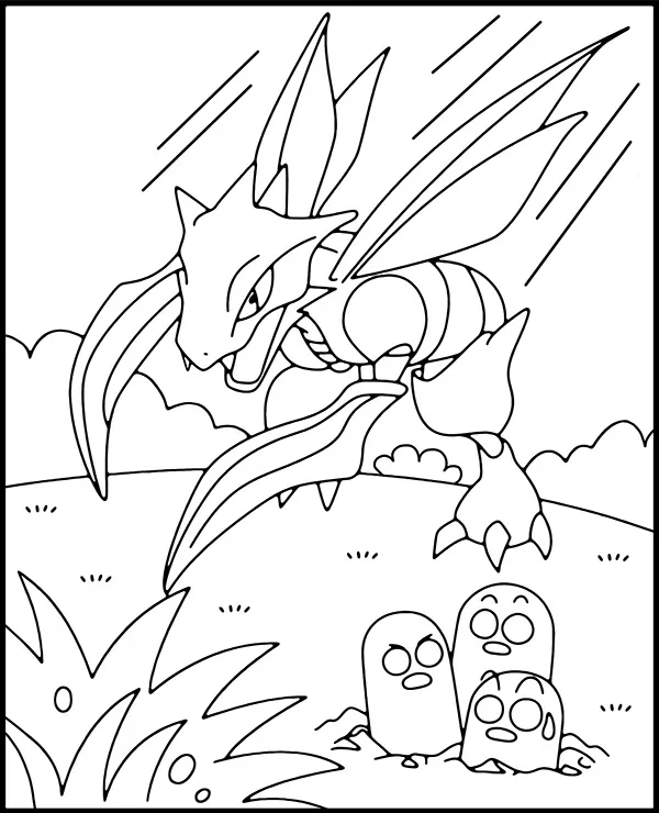 malowanka pokemon scyther