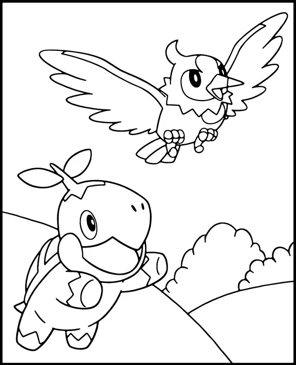 malowanka pokemon turtwig