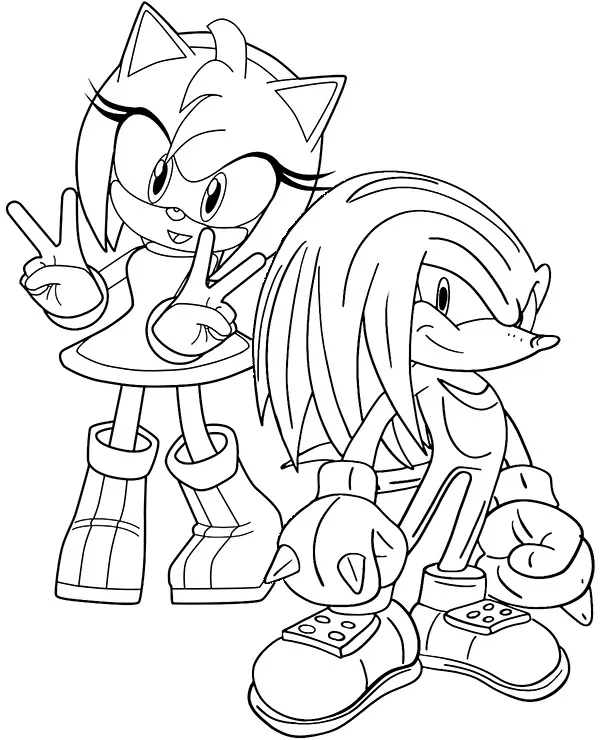 malowanka z knuckles amy