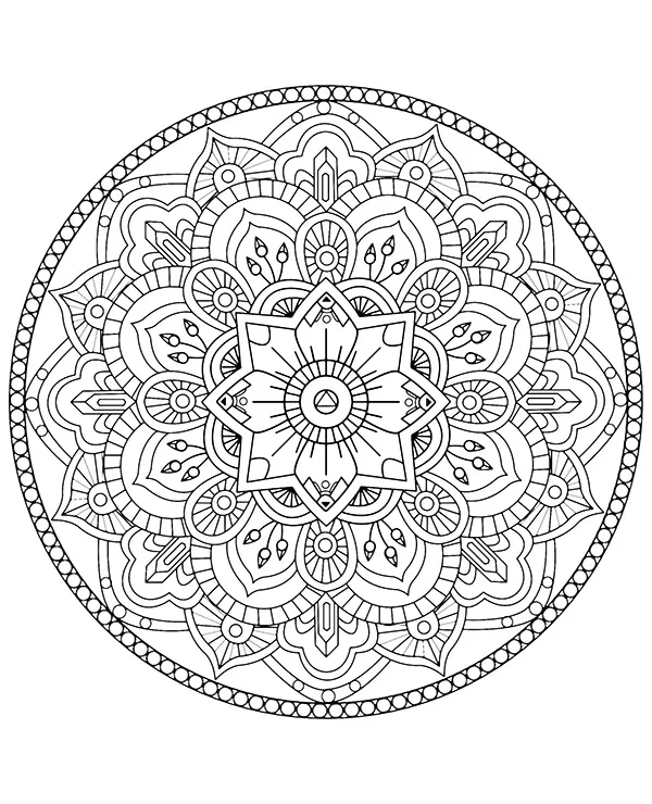 mandala kolorowanka relaksacyjna orientalna