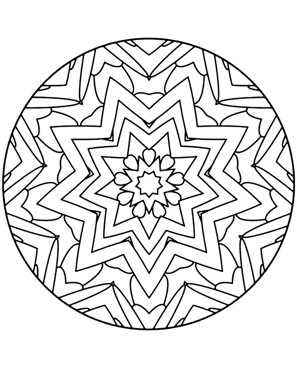 mandala okragla gwiazda