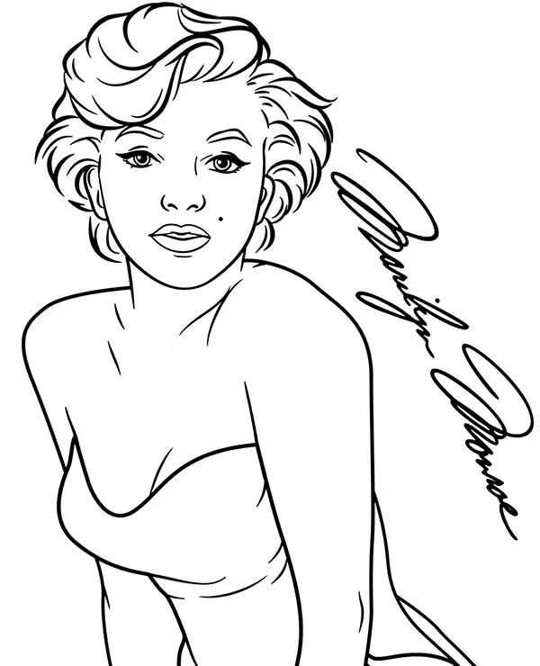 marilyn monroe kolorowanka do druku