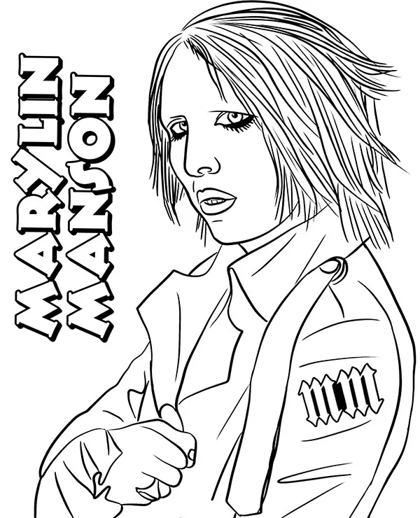 marylin manson kolorowanka do wydruku