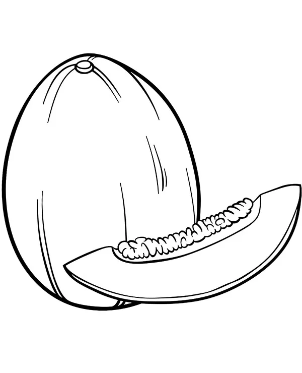 melon kolorowanka do druku z owocami