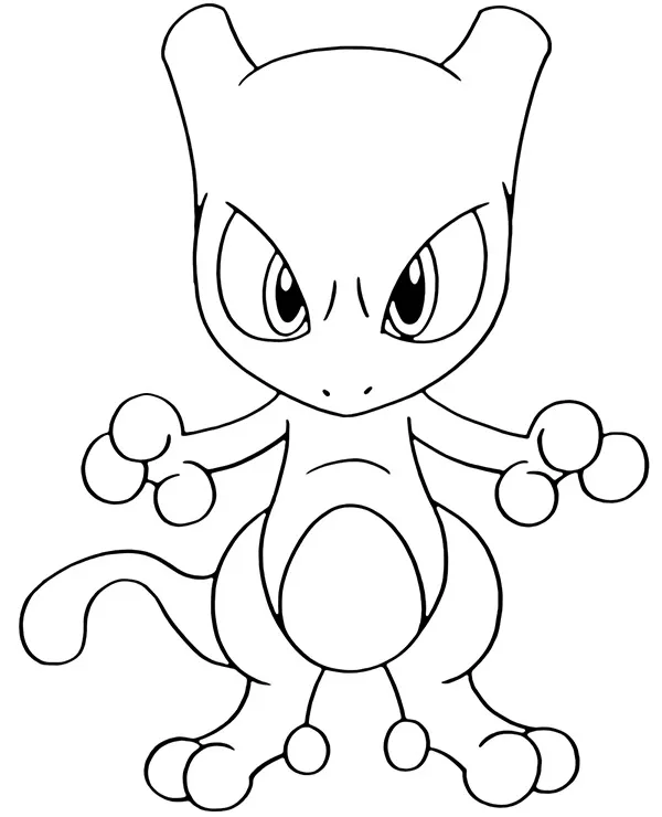 mewtwo kolorowanki pokemon