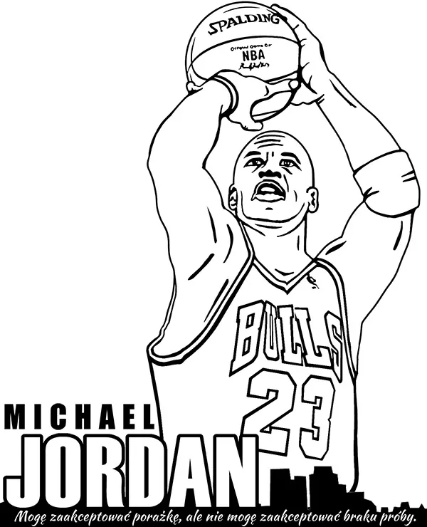 michael jordan kolorowanka chicago bulls