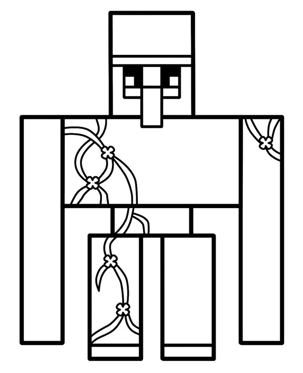 minecraft kolorowanka zelazny golem