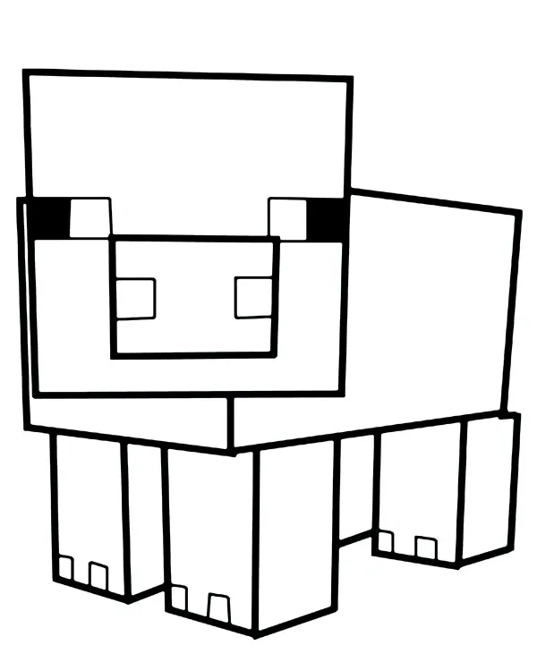 minecraft kolorowanka zwierzeta swinia