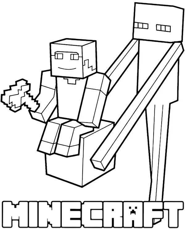 minecraft kolorowanki postacie gry