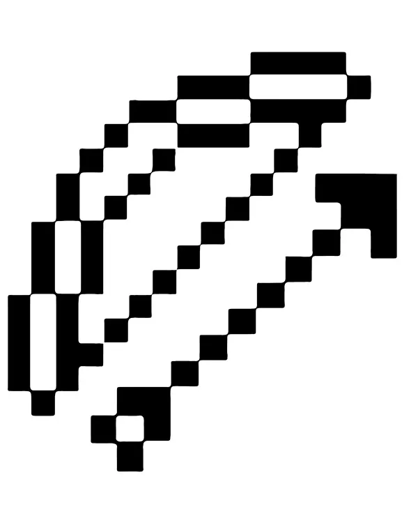 minecraft narzedzia kolorowanka luk i strzala