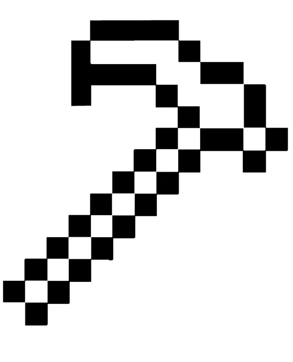 minecraft narzedzia kolorowanka motyka