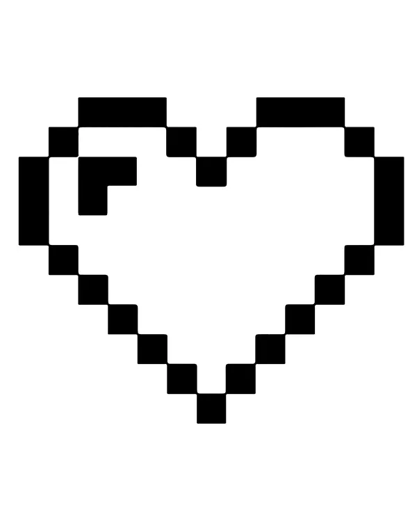 minecraft narzedzie kolorowanka serce