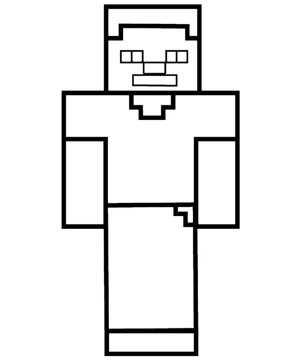 minecraft postacie kolorowanka steve