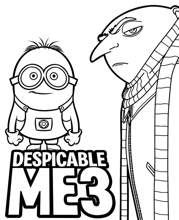 minionki 3 kolorowanka