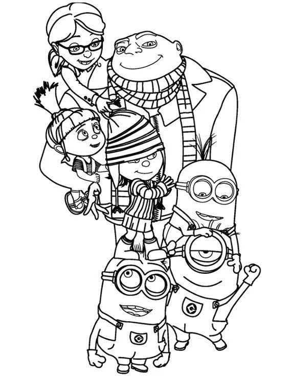 minionki kolorowanka 3