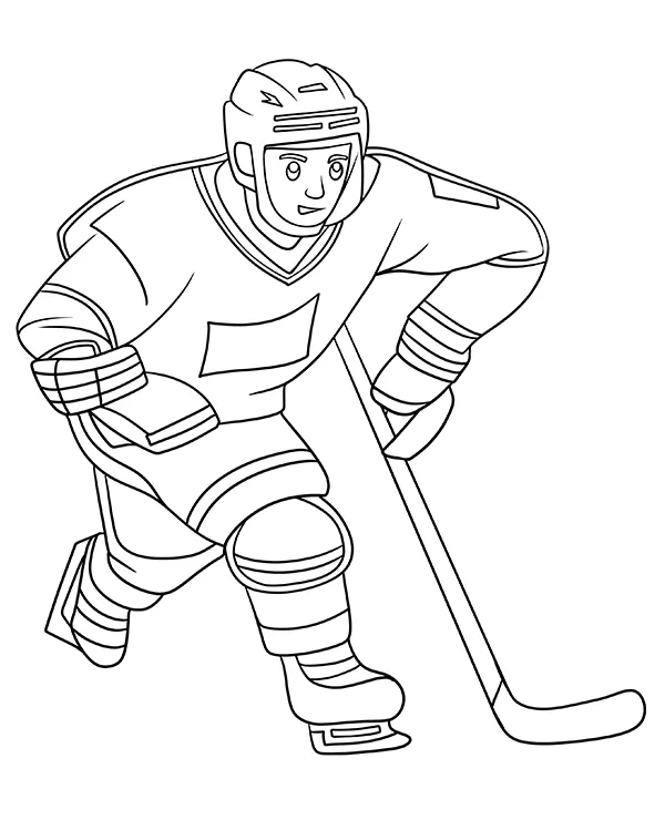 nhl zawodnik kreskowkowy atak kolorowanka