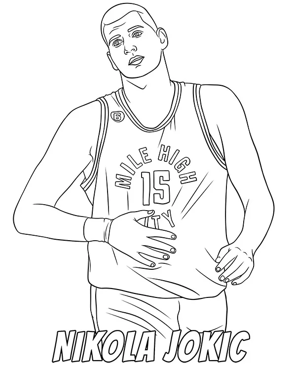 nikola jokic kolorowanka koszykarz