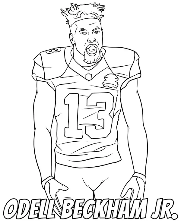 odell beckham jr kolorowanka nfl
