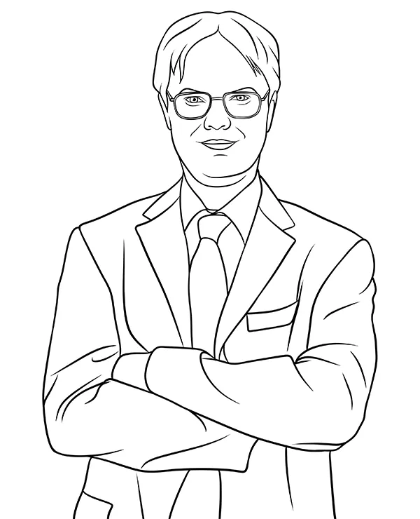 office Dwight Schrute kolorowanka Rainn Wilson