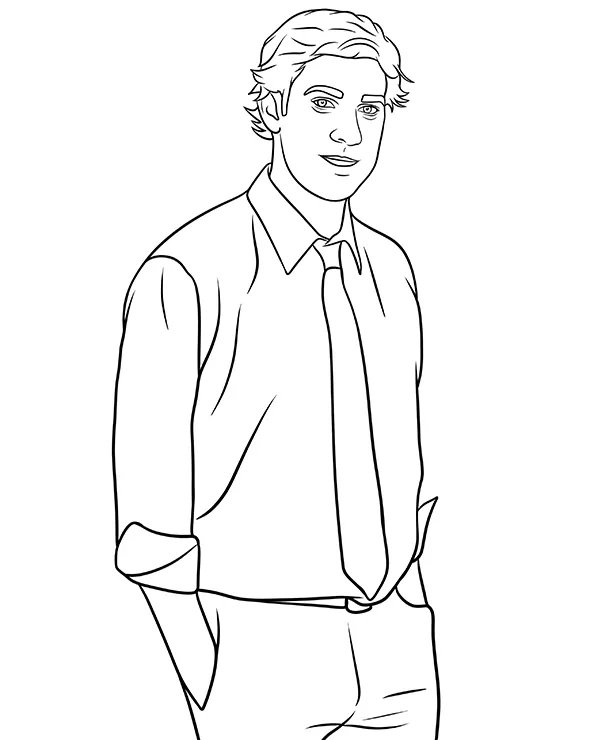 office Jim Halpert kolorowanka John Krasinski