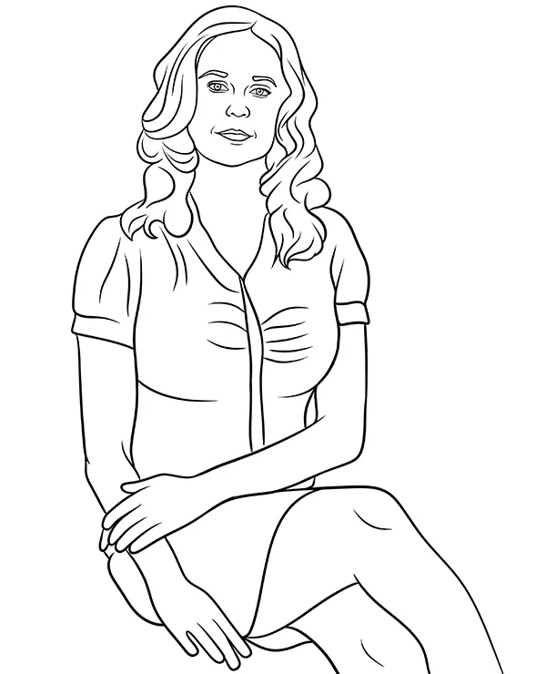 office Pam Beesly kolorowanka Jenna Fischer