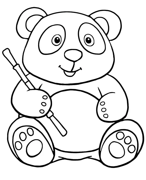 panda mala kolorowanka zwierzeta azji