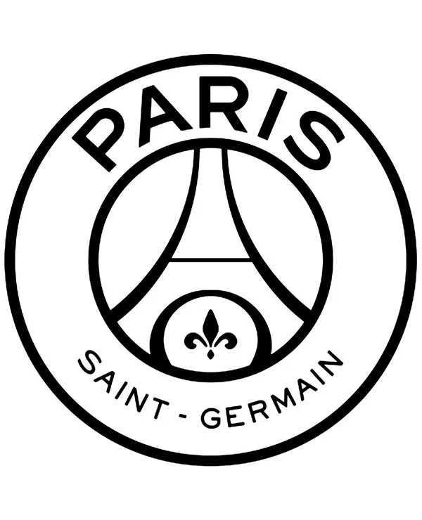 paris saint germain logo kolorowanka 1