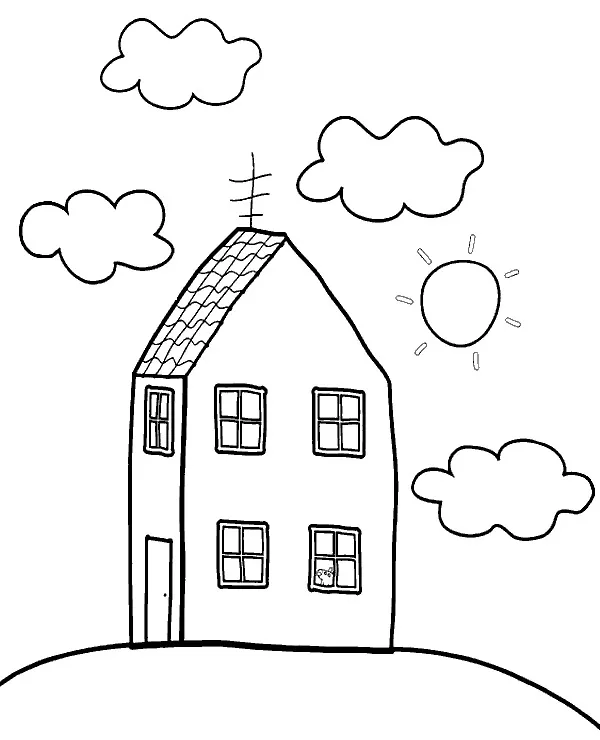 peppa kolorowanka domek