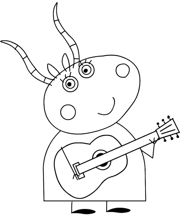 peppa kolorowanka pani gazela