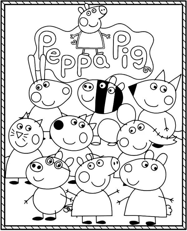 peppa kolorowanka postacie