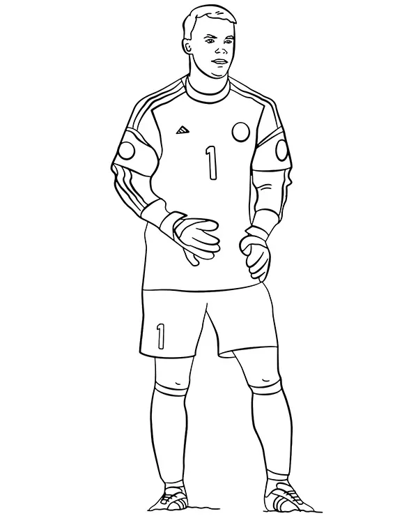 pilka nozna manuel neuer kolorowanka