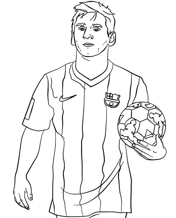 pilka nozna messi lionel kolorowanka
