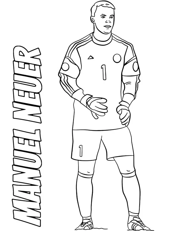 pilkarz bramkarz manuel neuer kolorowanka