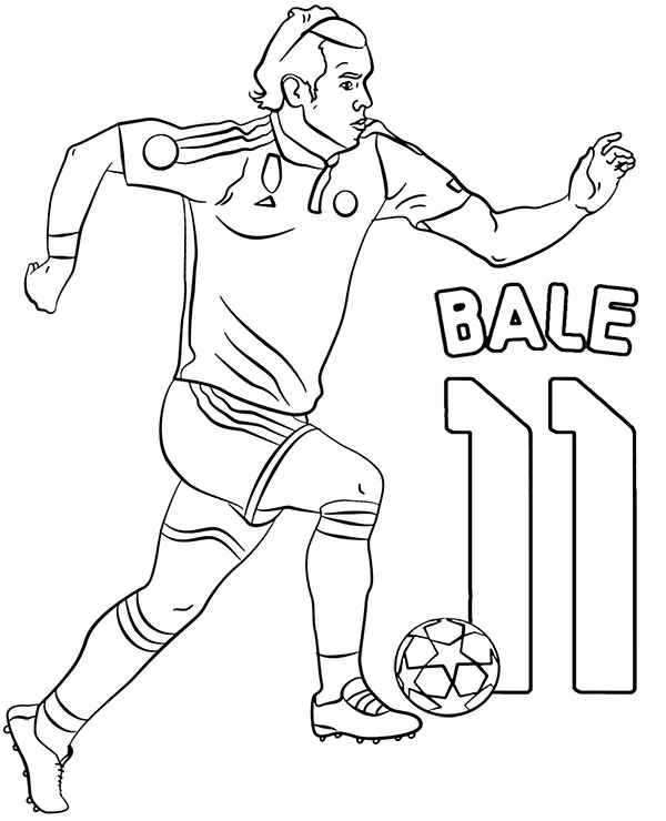 pilkarz gareth bale kolorowanka