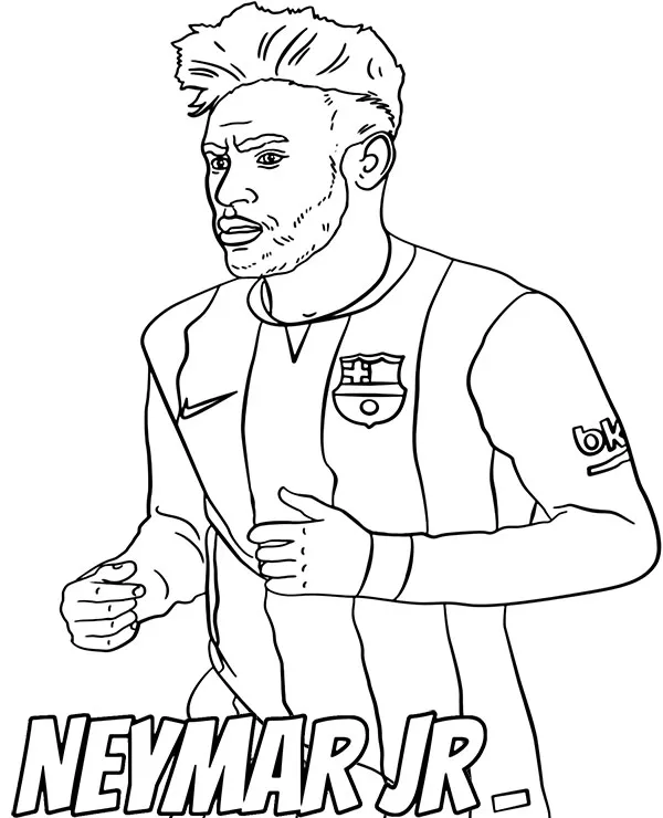 pilkarz neymar jr kolorowanka