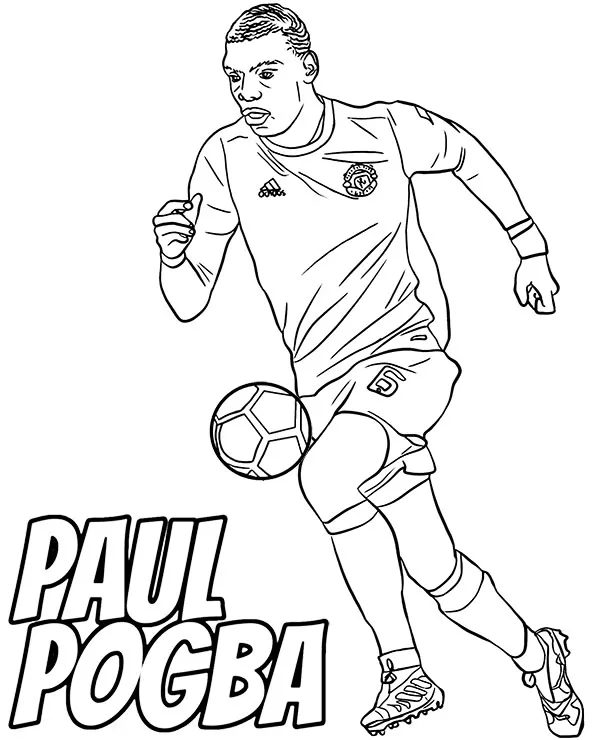 pilkarz paul pogba kolorowanka