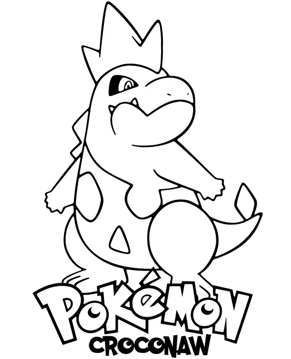 pokemon kolorowanka croconaw