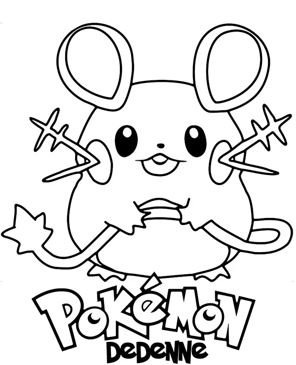 pokemon kolorowanka dedenne