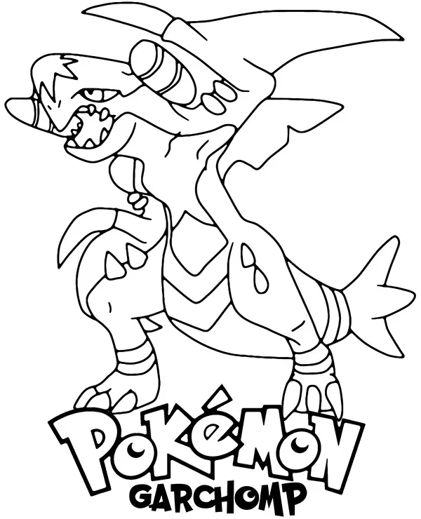 pokemon kolorowanka garchomp