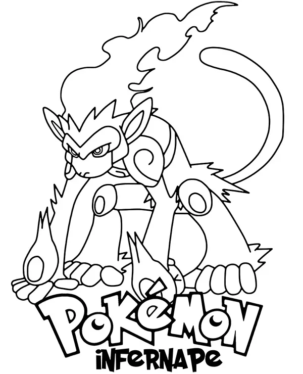 pokemon kolorowanka infernape
