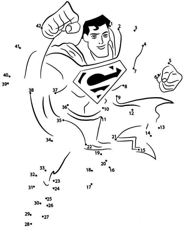 polacz punkty superman obrazek do pobrania