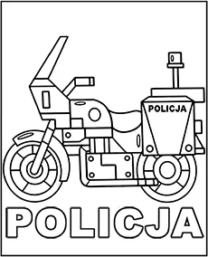 policyjny motocykl latwy kolorowanka do druku mobile