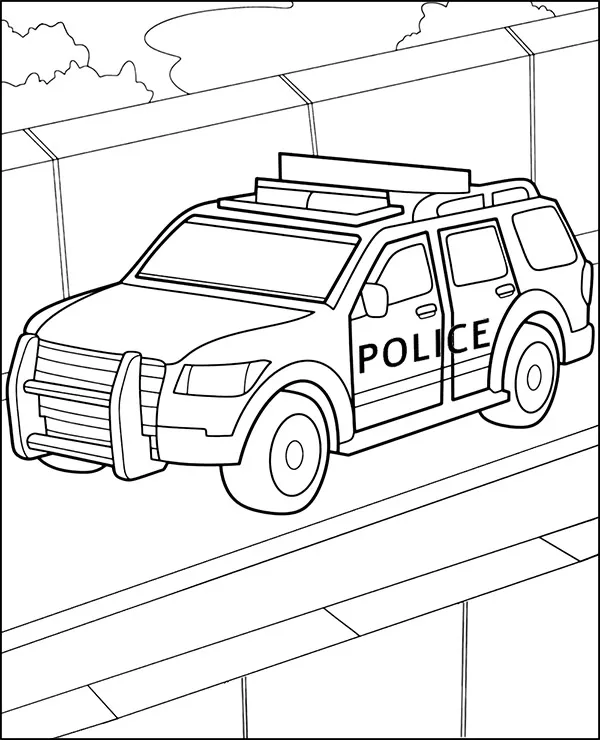 policyjny samochod kolorowanki pojazdy