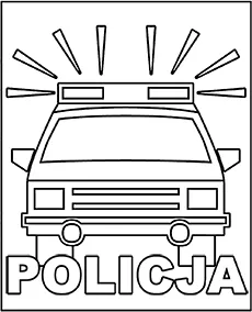 policyjny samochod latwy kolorowanka do druku mobile