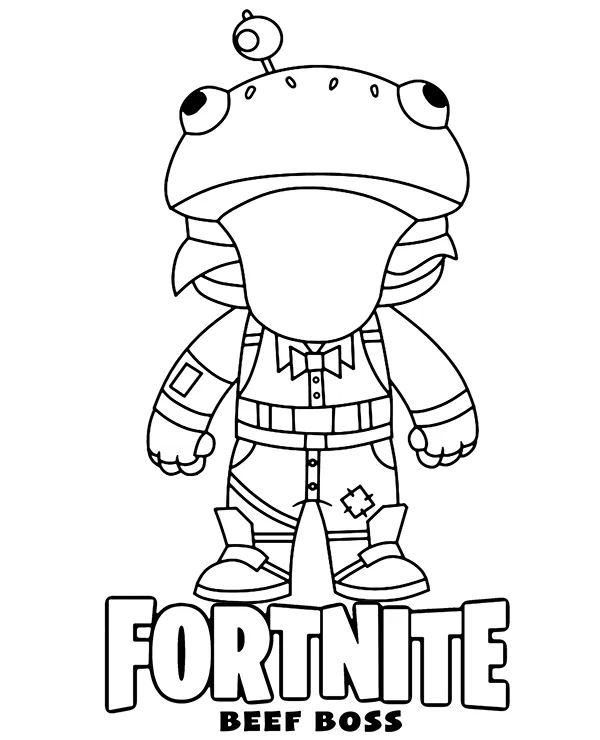pop fortnite kolorowanka beef boss