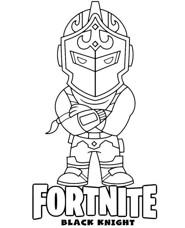 pop fortnite kolorowanka black knight