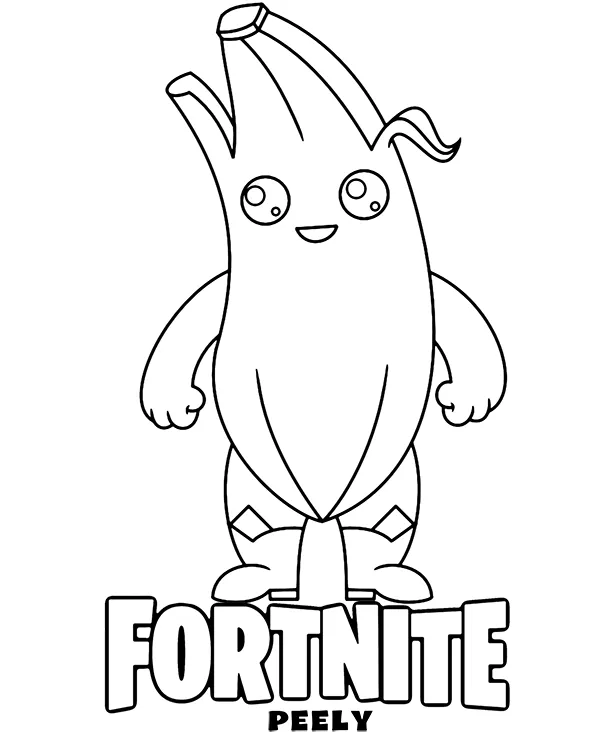 pop fortnite kolorowanka peely